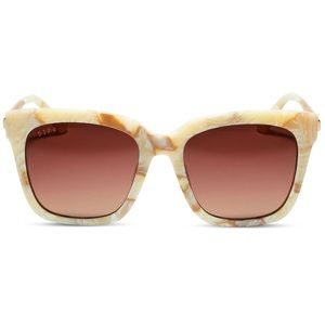 DIFF Bella Sunglasses Milk N Honey Frame Brown Gradient Lenses